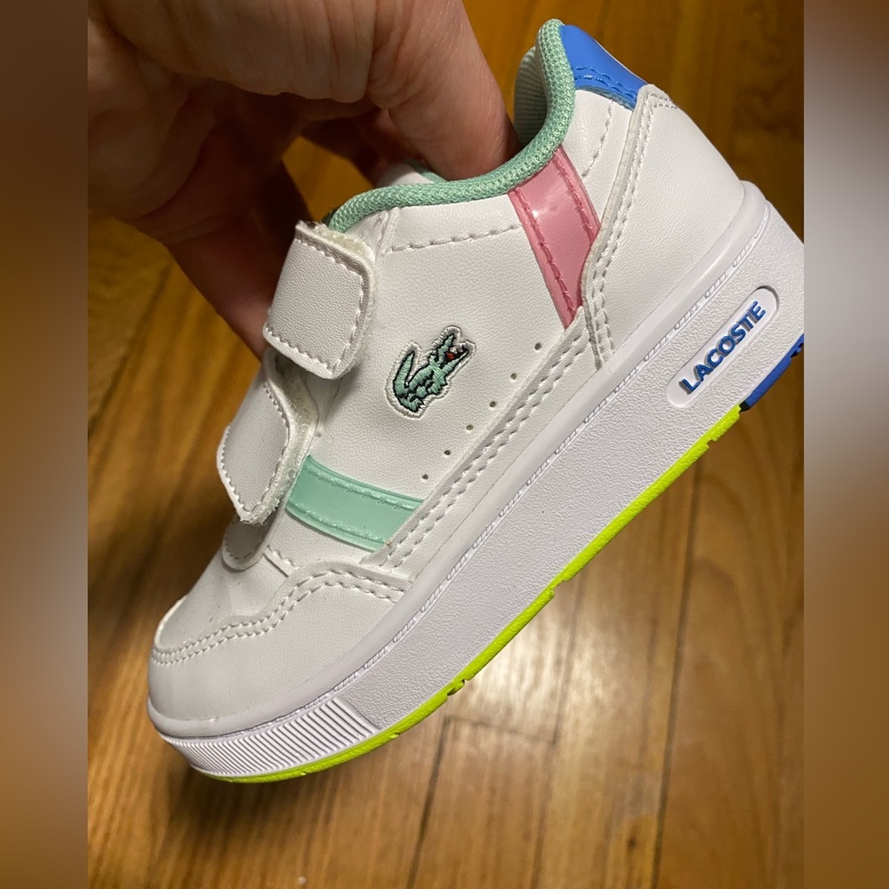 Toddler’s Lacoste | T-clip Synthetic Colour Pop Trainers | Size 8.5